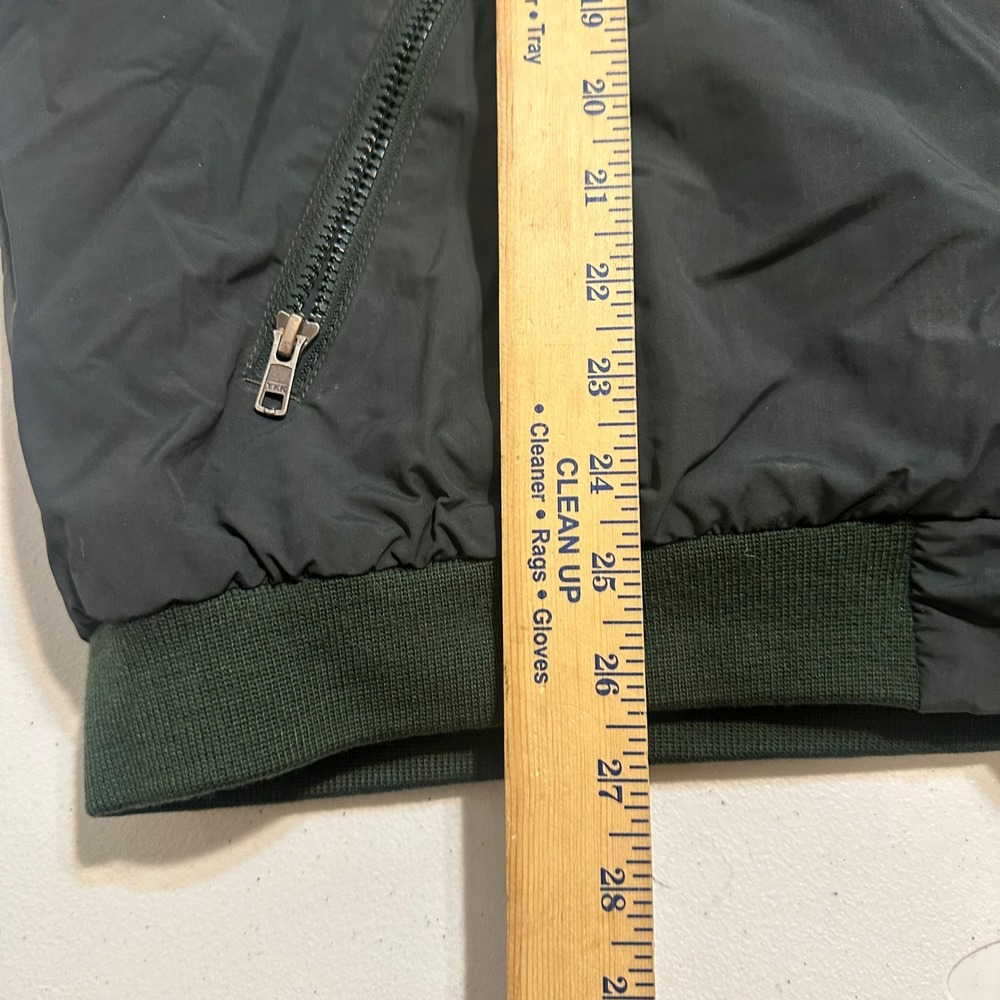 L.L. Bean Jacket Mens XL Green Zip Up Warm Up Outdoor Fleece Lined Bomber - Picture 5 of 7